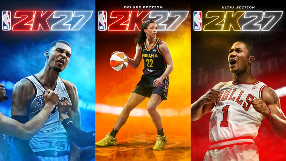 NBA® 2K27 Cover Athletes Revealed: Victor Wembanyama, Caitlin Clark, and Derrick Rose